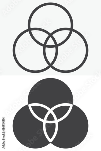 Color picker palette different style icon set. Clean line, outline and solid icon editable stroke vector sign and symbol for design tool icon.