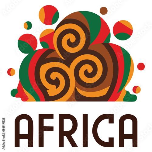 Vector illustration of original african logo design template perfect for brand, business, culture, tribal or creative identity themed designs