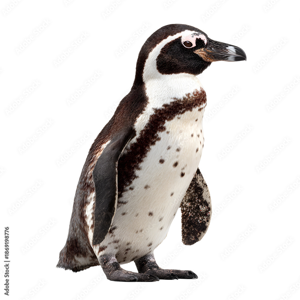Obraz premium Emperor penguin standing isolated on white background