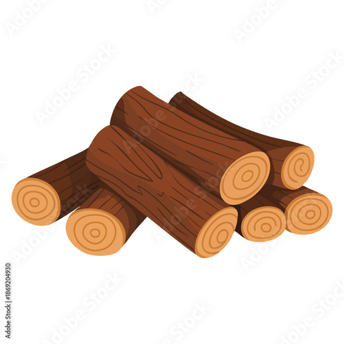 Vector illustration pile of firewood wooden stack campfire bonfire theme perfect for camping outdoor lifestyle and rustic natural design artwork