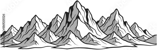mountain landscape vector illustration