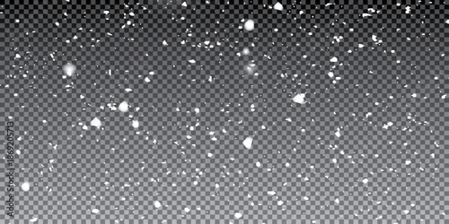 Vector heavy snowfall with snowbanks field. vector illustration. Snow flakes, snow and blizzard falling on snowdrifts. Snow landscape decoration, frozen hills isolated on png background