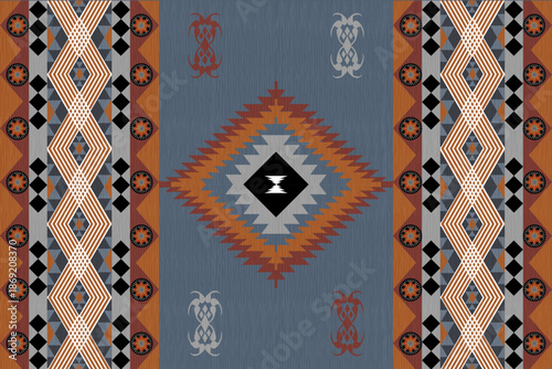 Ikat aztec boho culture fabric textile decoration