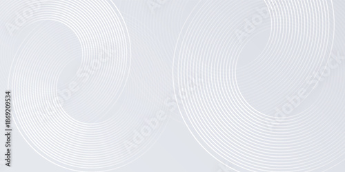 Wallpaper Mural Modern white background with white circle lines digital abstract simple Torontodigital.ca