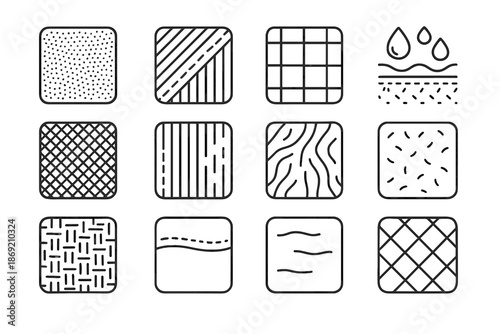 Faux apron leather weave kitchen icon texture detail icons vector fabric