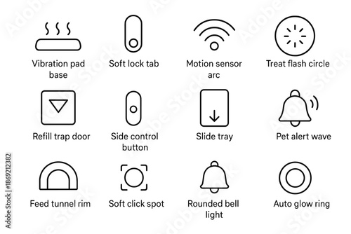 Smart rim tunnel treat side vector hub spot soft icon tray rounded
