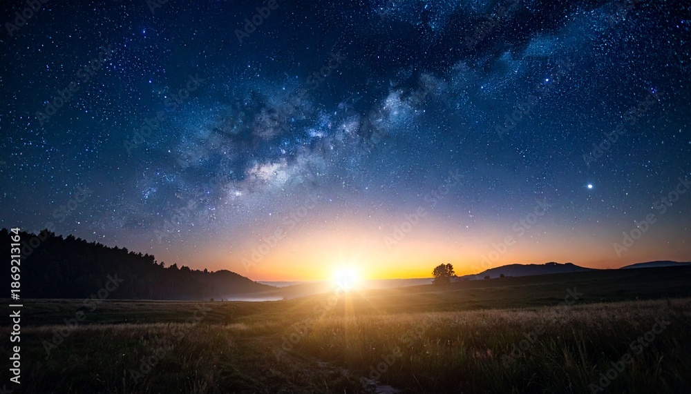 Fototapeta premium 星占いチャンネル用神秘的な夜空背景素材