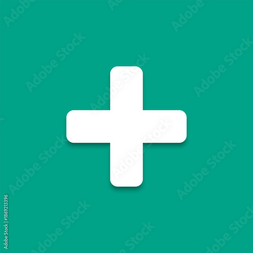 Medical plus cross icon on ...