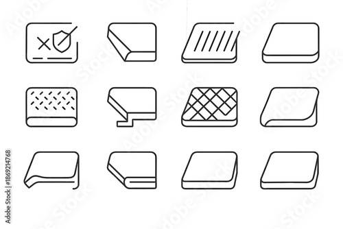 Icon base stability edge vector floor groove mesh bond ridge icons mat