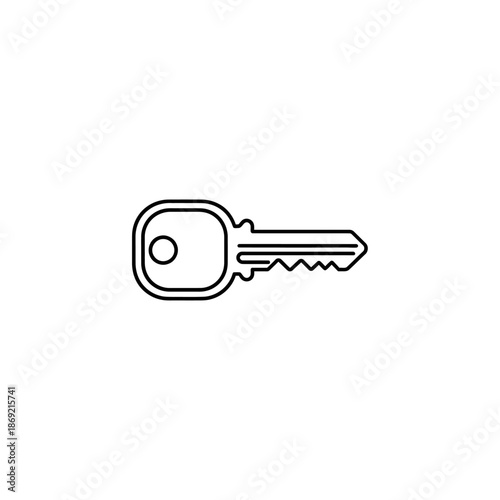 Close-up of Key with Modern Blade for Lock and Security Access