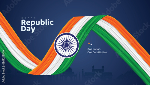 26th January  77th Happy Republic Day Celebration Social Media Post , Web Banner , Print , Status , Story 