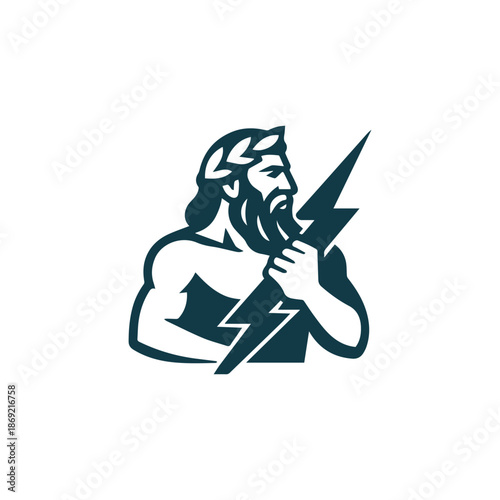 Zeus God of Thunder Logo