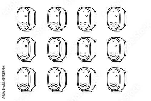 Curved icon light icons rim grip vector trace sensor band back shadow