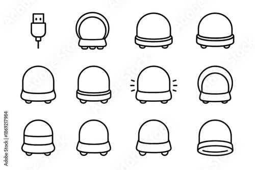 Light vector frame icon panel usb boundary rim underside night stones stripe