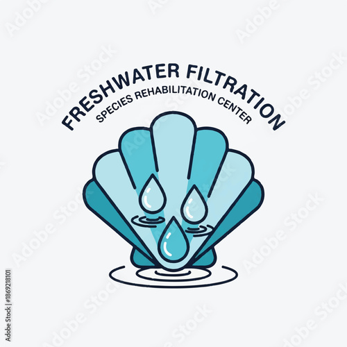Freshwater Filtration Center Logo Shell Design.