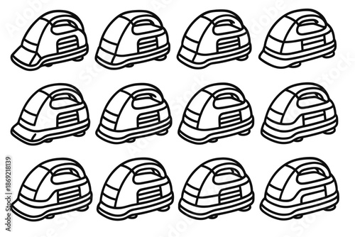 Vector icons vacuum rounded tilt rim zone line slope shading track table