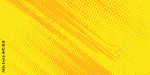Modern Retro comic yellow background raster gradient halftone  stock vector sports