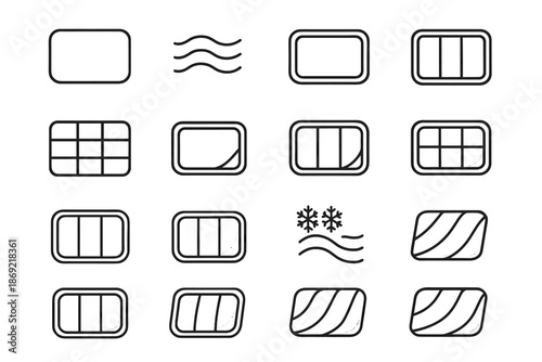 Pet surface vector stroke mat arc band cooling slope dip tile icon