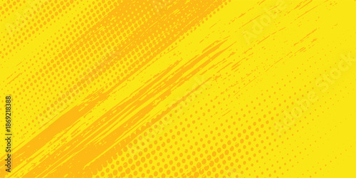 Modern Retro comic yellow background raster gradient halftone  stock vector sports