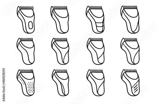 Vector icon rib boundary pet trimmer portable corner area slope vent shading