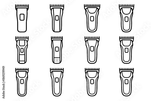 Ridge cordless crest icon tilt power vector stroke trimmer shading patch pads