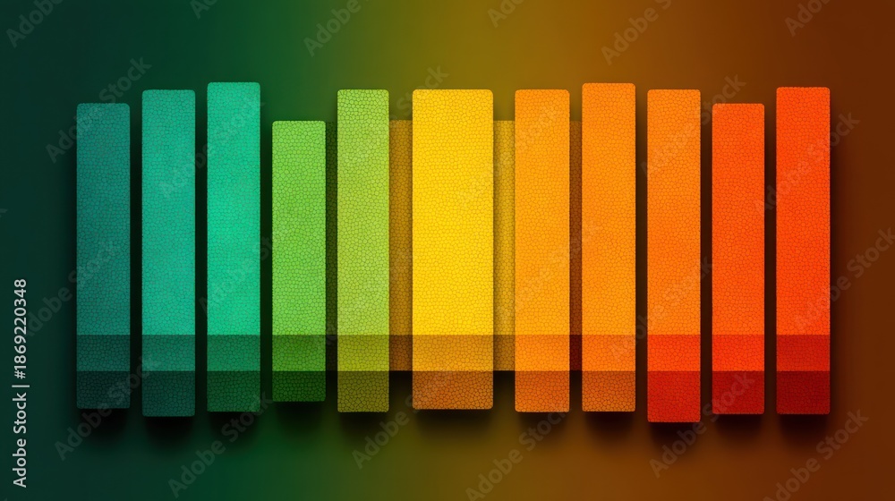 Obraz premium Colorful Bar Chart Representing Growth and Data Visualization.