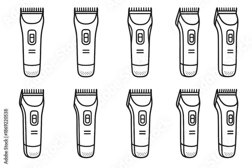 Mesh trimmer icon ridge pads minimal shading arc vector cordless boundary patch