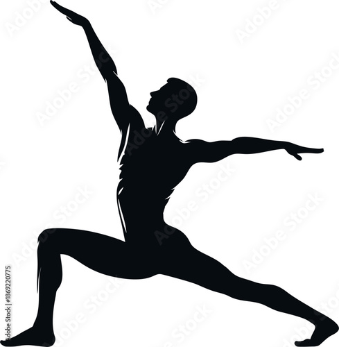 Tree Pose Yoga Silhouette.eps