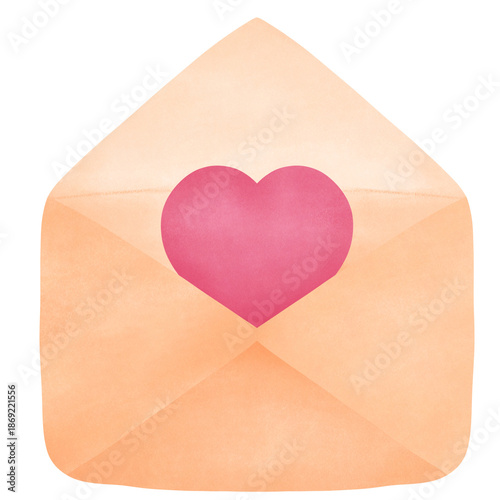 Watercolor illustration valentines day of love elements