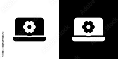 パソコン設定・調整のアイコン（ベクター）