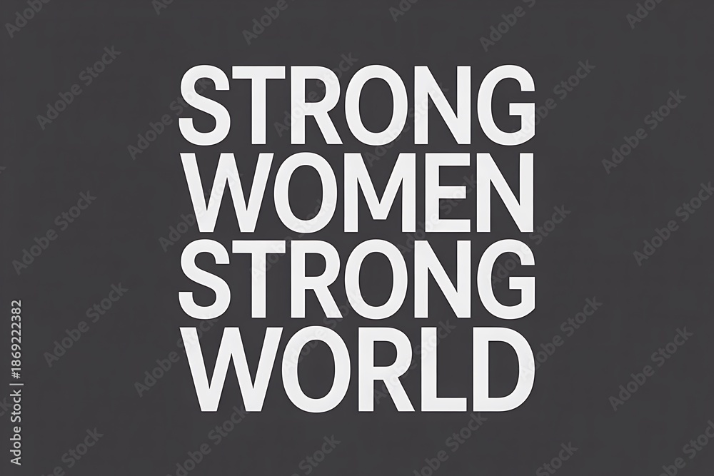 Obraz premium Empowering message for strong women and a better world together