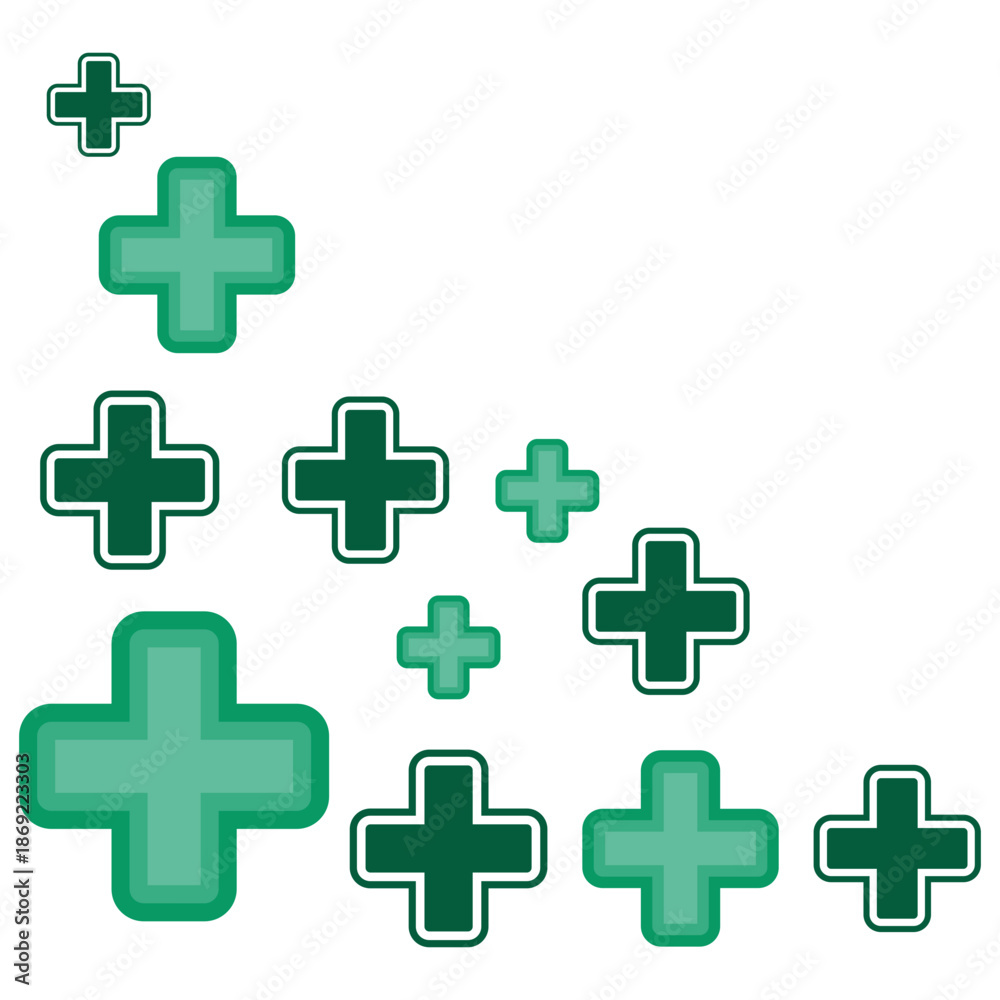 Obraz premium Medical Cross Corner