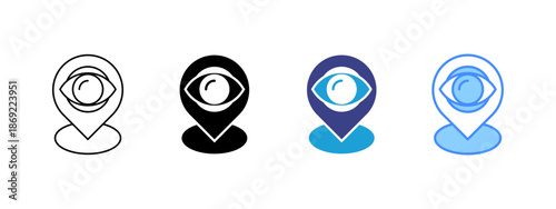 Point Of View icon set multiple style collection