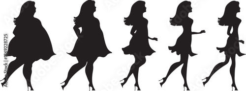 Before after weight loss images female vector