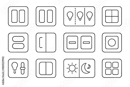 Icon combo modules frames switch toggle lighting smart icons tap plate sync