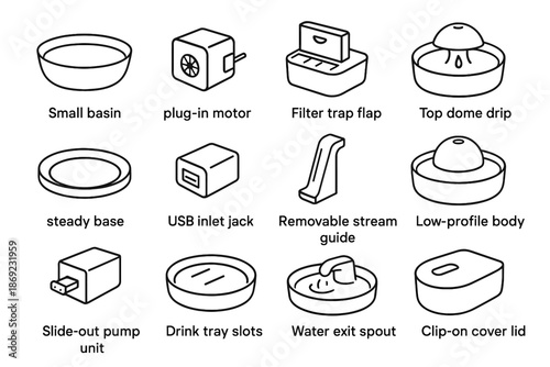 Fountain desktop filter guide base disc jack pet icon unit stream basin