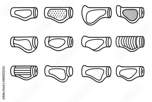 Vector grip sleeve ergonomic shell icons compact fit handlebar icon comfort curve