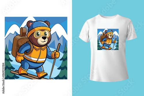 always time for a ride polar bear mascot surfing graphic apparel t shirt design vector illustration artwork