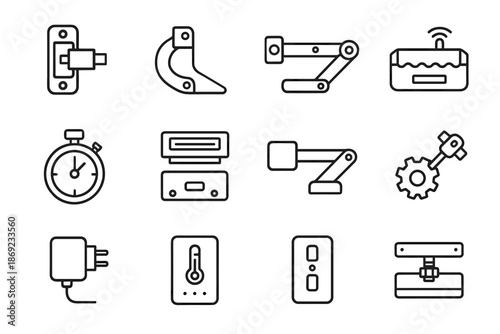 Icon frame bracket mount hinge vector wall controller motorized icons joint toggle
