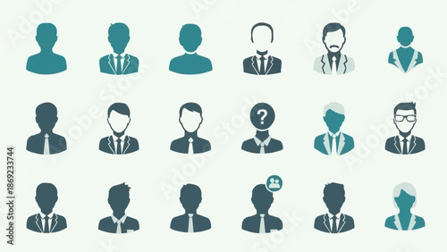 Collection of diverse user profile icons representing different people.