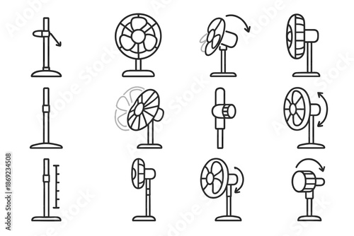 Pivot joint head lever pole icon icons bar fan vector adjustable rotation