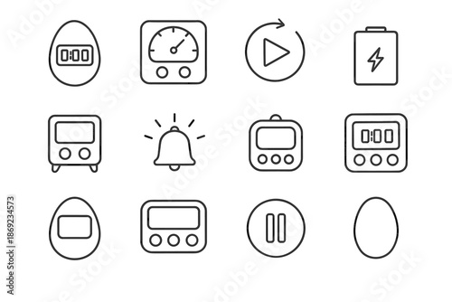 Timer cooking precision rays multifunction icon silicone fast reset setup egg readout