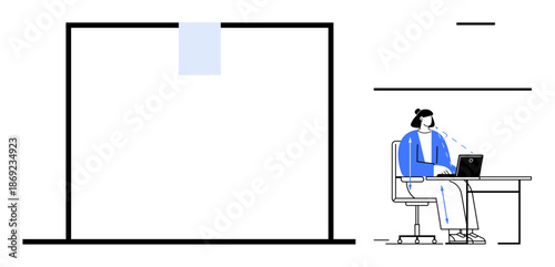 Remote work concept. Remote work enhancing productivity and flexibility from diverse locations. Remote work visuals aiding digital efficiency and modern workplace designs. Ideal for workplace