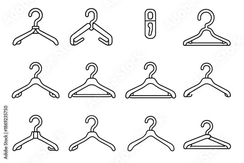 Vector tab clip ribbed contour mini soft icon zone hinge hanger travel