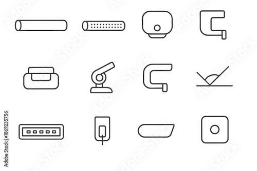 Joint bracket monitor vector panel icon anchor light ridge bar rear