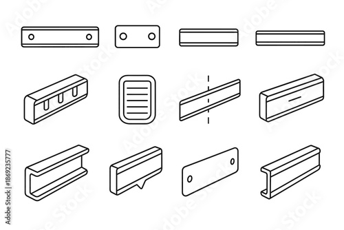Protective lip spacing reinforced icon tool bar icons grip mounting vector dash
