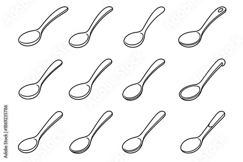 Icon vector nub iconic zone ridge slim blueprint plate spoon contour inner