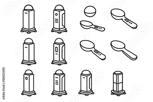 Sensor vector icon contour side slab icons modern panel pads vent lean
