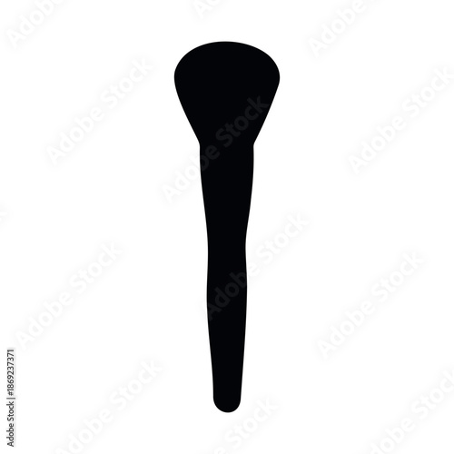 Makeup brush silhouette vector flat illustration design.