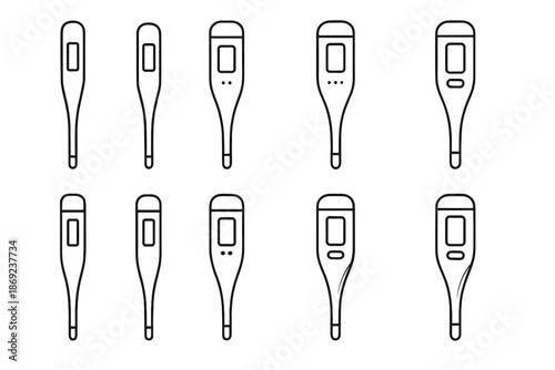 Thermometer rib shading boundary icon tilt line arc ridge icons minimal zone